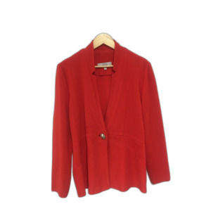 Exclusively Misook  Red Sweater Jacket Size XL EUC
